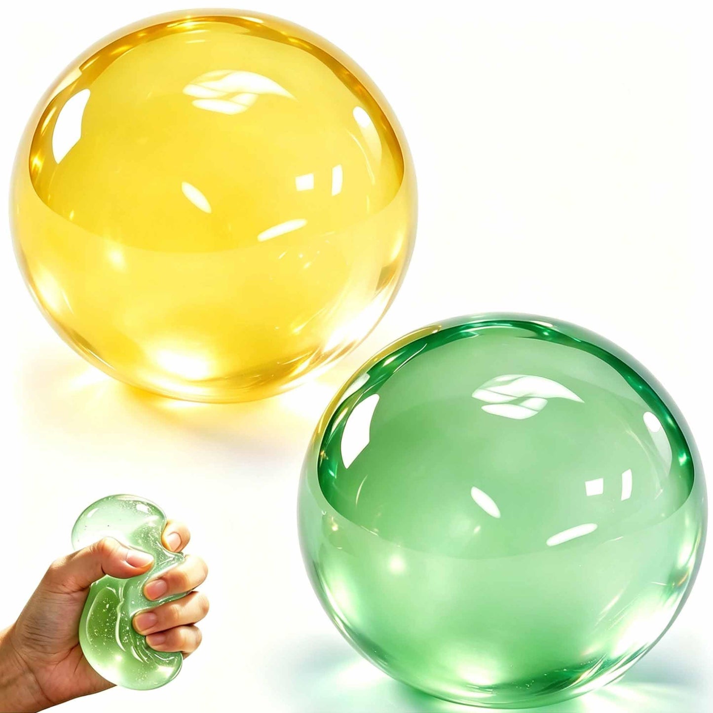 2026 New Coconut Oil Stress Ball, Dumpling Squishy Coconut Squeeze Stress Shapeable Ball, Non-Sticky Slow Rising Squeeze Balls, Portable Desk Squishies for Relaxation and Focus (Blue + Pink)
