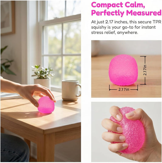 4PCS Stress Balls, Squishy Fidget Toys Stress Adults, Super Solid Squeeze Ball, Sensory for Stress Relief, Birthday, Easter Basket Stuffers