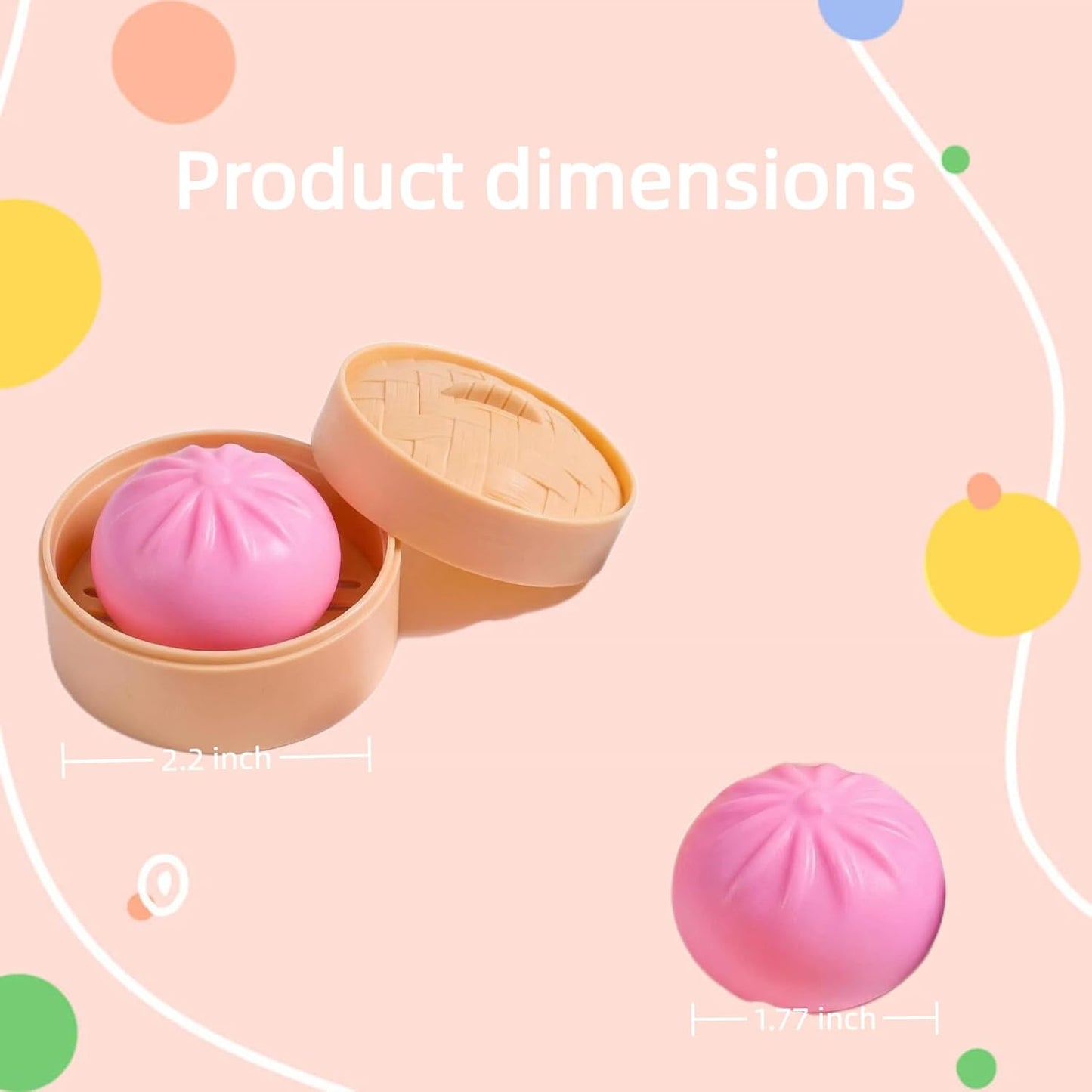 6 Pack Surprise Box, 6 Color Squeeze Fidget Toys, Soft TPR Stress Relief Squishies, Prizes Birthday Party Favors for Adults