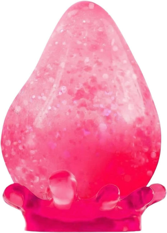 Water Drop Squishy Stress Ball, Sensory Fidget Cube, Malt Sugar Style, Pink