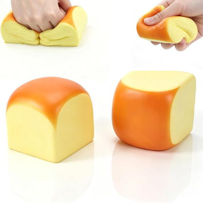 2 Pack Slow Rising Bread Squeeze Toy, Bread Fidget Toys Stress Ball for Teenager Adults, Office Desk Toy Holiday Party Birthday Gifts