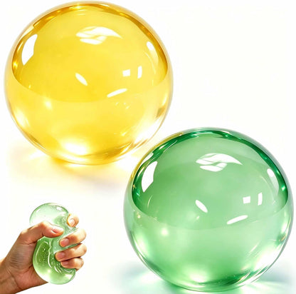 2026 New Coconut Oil Stress Ball, Dumpling Squishy Coconut Squeeze Stress Shapeable Ball, Non-Sticky Slow Rising Squeeze Balls, Portable Desk Squishies for Relaxation and Focus (Blue + Pink)