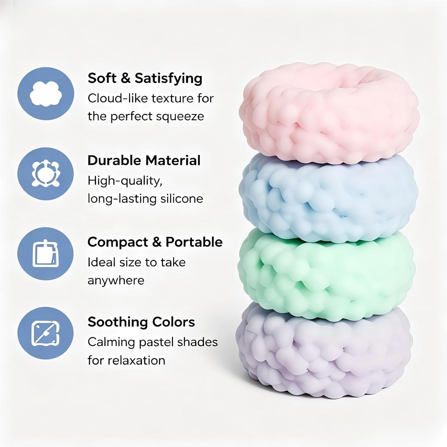 2Pcs Crunchy Noisy Squishies Stress Balls, Ice Skin Crunchy Squishies Balls Fidget Toys, Adults Relieve Anxiety Squeeze Toys, Suitable for Halloween, Christmas, Party Supplies Stress Balls (2)