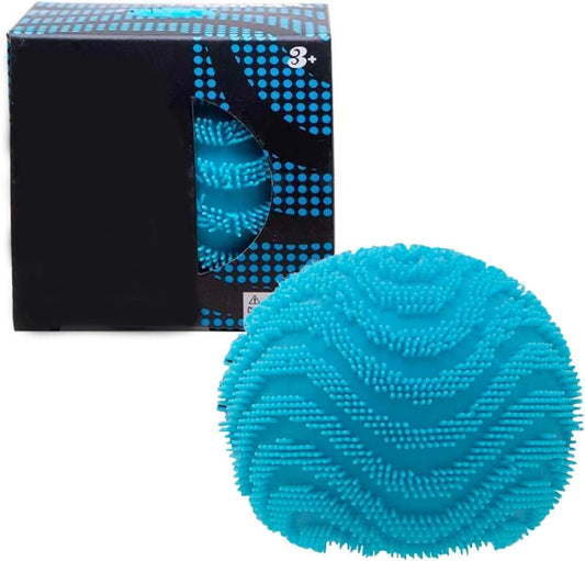 Fuzz Ball Fidget Stress Toy, Squishy Sensory Ball for Anxiety and Stress Relief, Party Favours, Blue