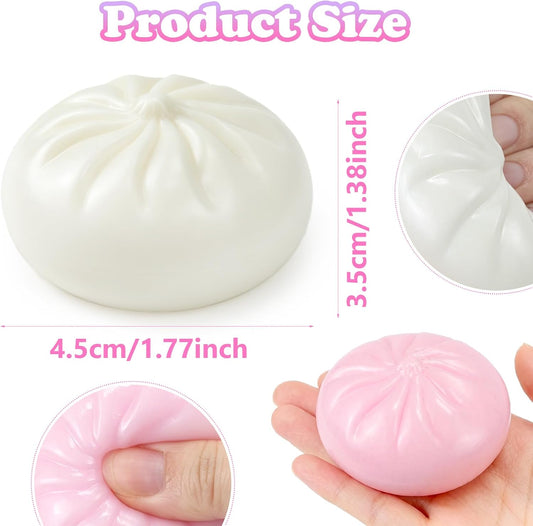 Dumpling Stress Balls Fidget Toy for Adults, 2Pcs Dumplings Soft Squeeze Toy, Desktop Office Toys for Birthday Party Gifts