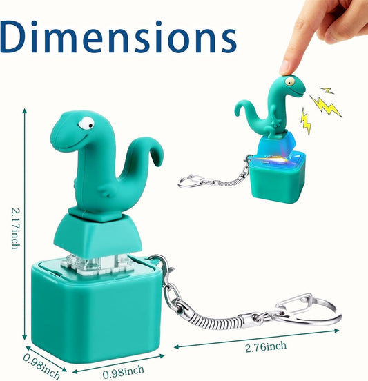 5PCS Lizard Fidget Keychain Clicker Toys, Rechargeable Lizard Button Keychain with Real Keyboard