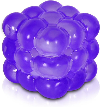 Squishy Cube Stress Toy – 1.77 in / 4.5 cm Smooth Squeeze Cube Fidget Toy for Kids & Adults, Sensory Stress Relief Toy for Focus, Soft Handheld Desk Fidget (Purple)
