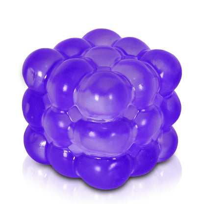 Squishy Cube Stress Toy – 1.77 in / 4.5 cm Smooth Squeeze Cube Fidget Toy for Kids & Adults, Sensory Stress Relief Toy for Focus, Soft Handheld Desk Fidget (Purple)