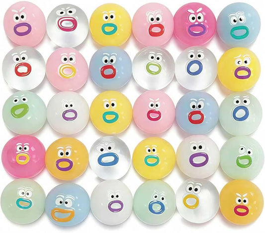 24 Packs Mini Squishies Expression Squishies Fidget Toys with 24 Keychains, Sticky Cute Mini Fidgets Squishies Toys Stress Reliever Toys, Pinata Fillers Easter Basket Stuffers Party Favors (Colorful)