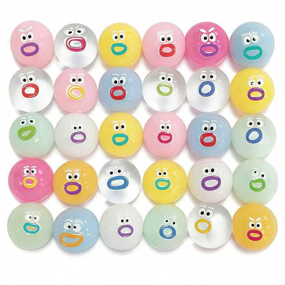 24 Packs Mini Squishies Expression Squishies Fidget Toys with 24 Keychains, Sticky Cute Mini Fidgets Squishies Toys Stress Reliever Toys, Pinata Fillers Easter Basket Stuffers Party Favors (Colorful)