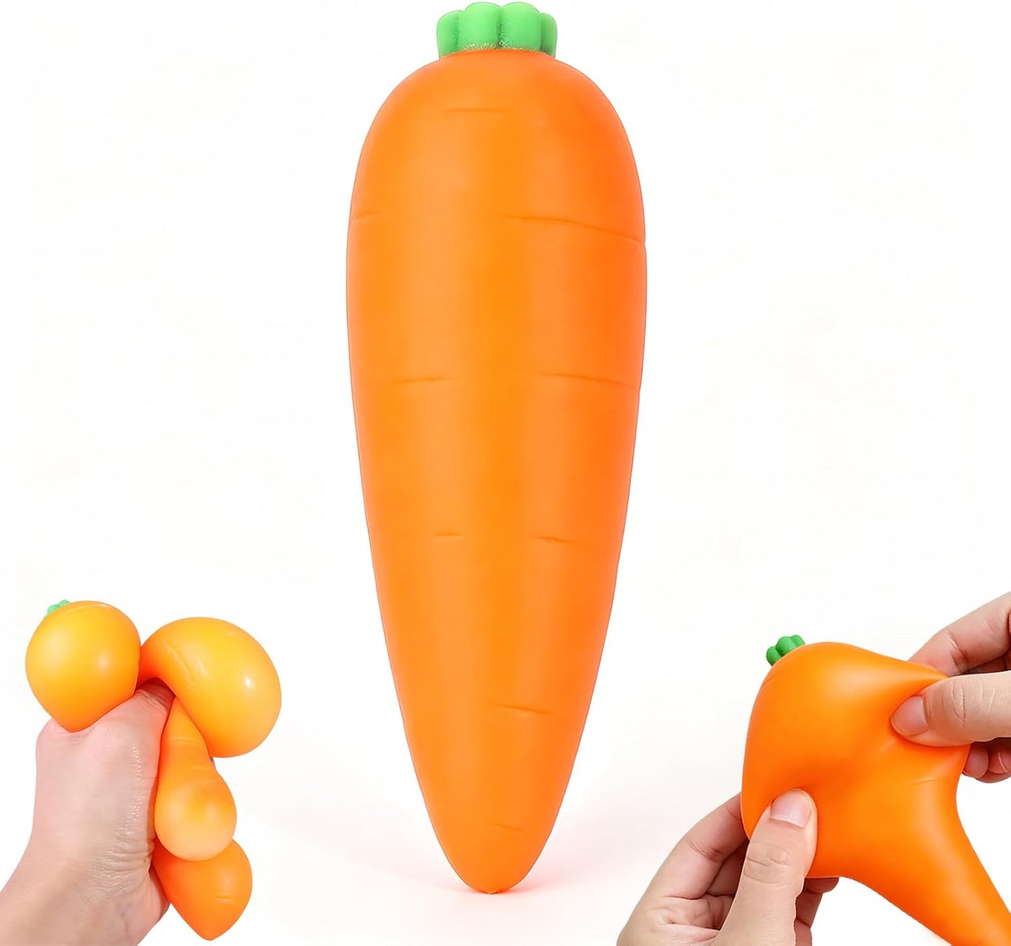 Carrot Squeeze Toys, Big Slow Rising Stress Ball Squeeze Toy, Stress and Anxiety, Party Favor, Desktop Decoration