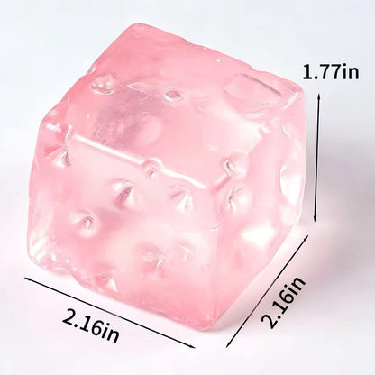 Stress Balls for Adults, Cheese Stress Cube Fidget Toys, Super Soft Butter-Shaped Slow Rising Squeeze, Ideal for Birthday Gifts, Party Favors, Easter Basket Stuffers, 2.17 Inch (Pink)
