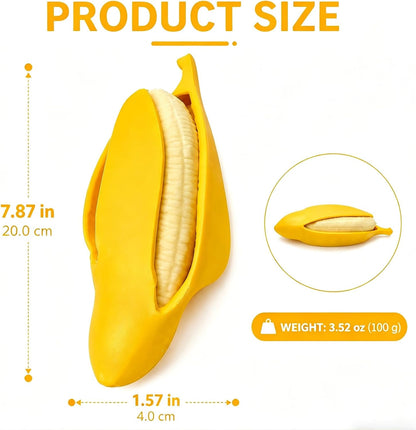 2Pcs Squishies Banana Squishies Squeeze Toys, Banana Squishies for Stress Relief Stres, Simulation Bananas Fruit Fidget Toys, Suitable for Halloween, Birthday Gifts, Suitable Ages 18 Up