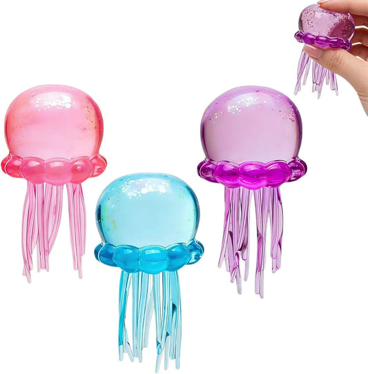 Octopus Squishies Slow Rising Fidget Toys for Teenager and Adults, 3 Pack Cute Animals Squeeze Stress Balls, Sensory Toys for Birthday Party & Gift Supplies