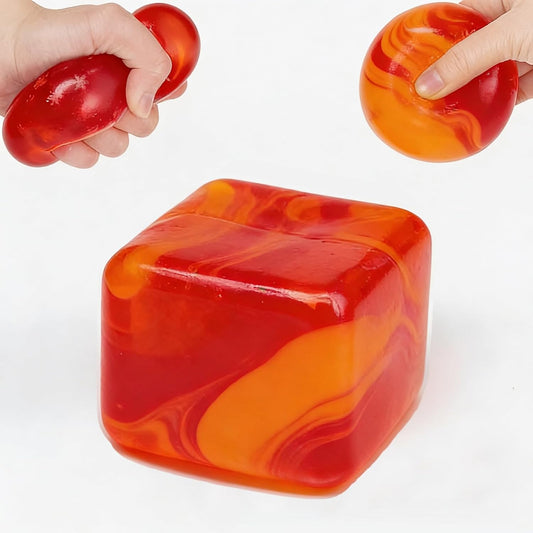 Ice Cube Fidget Toy ,Square Stress Balls,High Density Malt Sugar Filled, Slow Rising Sensory Toys for Anxiety Stress Relief ADHDAnxiety Relief Stress Cube Gift for Adult