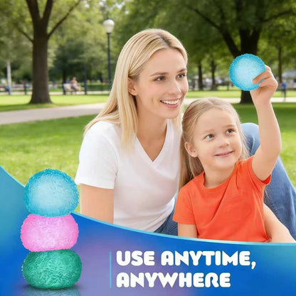 3 Pcs 1.45’’ Textured Stress Balls, Silky Soft Memory Gel Squeeze Balls, Anxiety Stress Relief Fidget Toys for Kids Adults, Warm Series Squishy Fidget Balls Pack