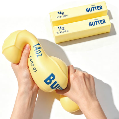 10in Giant Butter Squishy, Jumbo Big Butters 14oz Squeeze Stress Balls, Large Butter Stick Stress Relief Slow Rising Fun for Anxiety Relief Party Favors