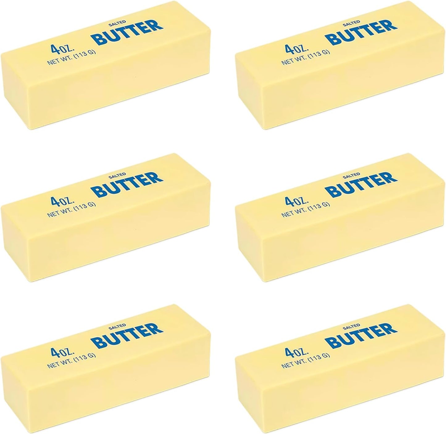 6 Pcs Butter Squishy Fidget, Super Soft Butter-Shaped Slow Rising Squeeze, Stress Relief Anxiety Relaxation Squishies, Ideal for Birthday Gifts, Party Favors and Classroom Prizes (6, Butter)