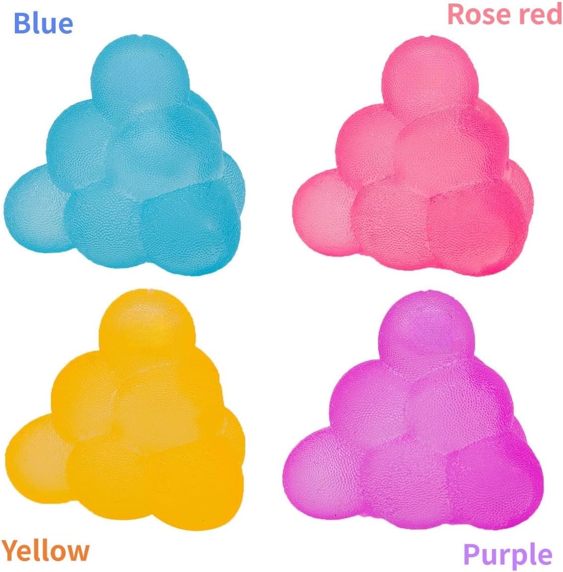 4PCS Candy Kneading Stress, Frosted Triangle Ice Cube Squishy Toy, Soft Sensory Squishy Toys for Anxiety and Focus for Kids Youth Adults