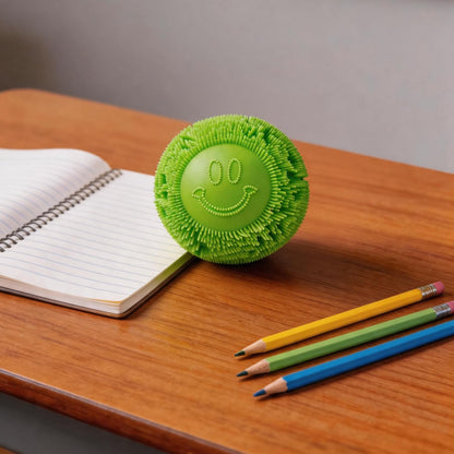 Fuzz Ball Squishy Stress Ball Slow Rising Memory Foam Fidget Squishy Fuzz Balls Adults Anxiety Stress Relief Toys - Blue