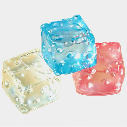 Stress Balls for Adults, Cheese Stress Cube Fidget Toys, Super Soft Butter-Shaped Slow Rising Squeeze, Ideal for Birthday Gifts, Party Favors, Easter Basket Stuffers, 2.17 Inch (Pink)
