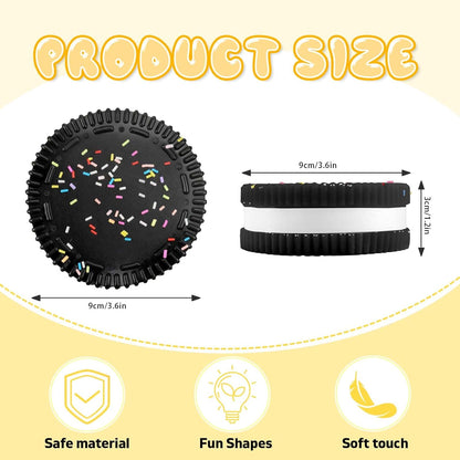Gytera Sticky Biggest Cookie Squishies Fidget Toys Adults, Squeeze Toys Fidget Toys for Autism, Stress Balls for Adults Fidgets Birthday Easter Basket Stuffers(1 Pack Large Black)