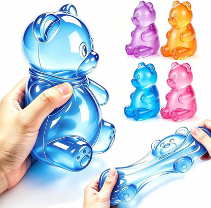 Gummy Bear Squishies Toys, Stress Bear Squeeze Toys (4 Pcs Pink) | Stress Balls Birthday Gifts Halloween Party Favors