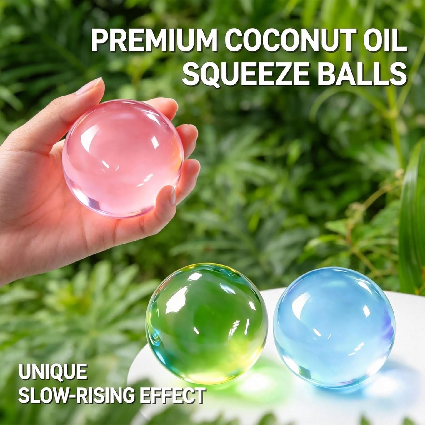2026 Handmade Coconut Oil Squishy Ball, Reusable Slow Rising Squishy, Ultra-Soft & Non-Sticky Squishy Toys, Stress Relief Anxiety Relaxation, Ideal for Birthday Gifts, Party Favors, Classroom Prizes