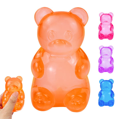 Gummy Bear Squishy, Stress Bear Taba Squishy, Taba Squishy Toys for Kids, Stress Balls Valentines Day Gifts Birthday Gifts Party Favors-Rosy