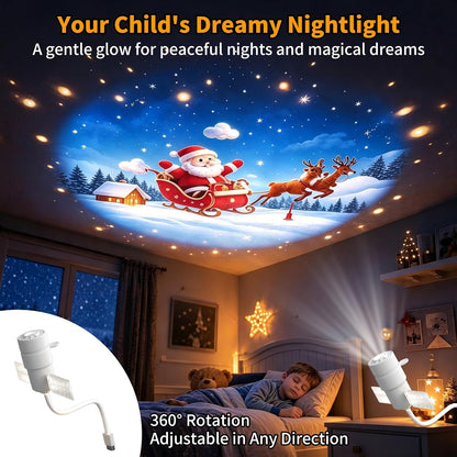 Halloween Christmas Projector Night Light, 2-in-1 Multicolour Night Light