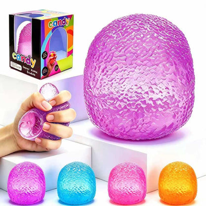 Stress Balls-Gumdrop Squishies Toys, Super Solid Squeeze Ball (Orange) | Sensory for Stress Relief Toys, Birthday, Halloween Party Favors