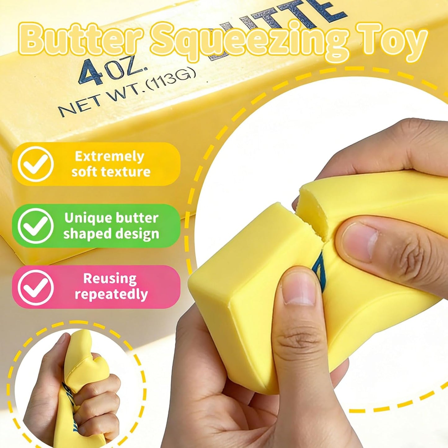 Butter Squishy 12 Pack: Slow Rising Soft Fidget Toys for Stress & Anxiety Relief