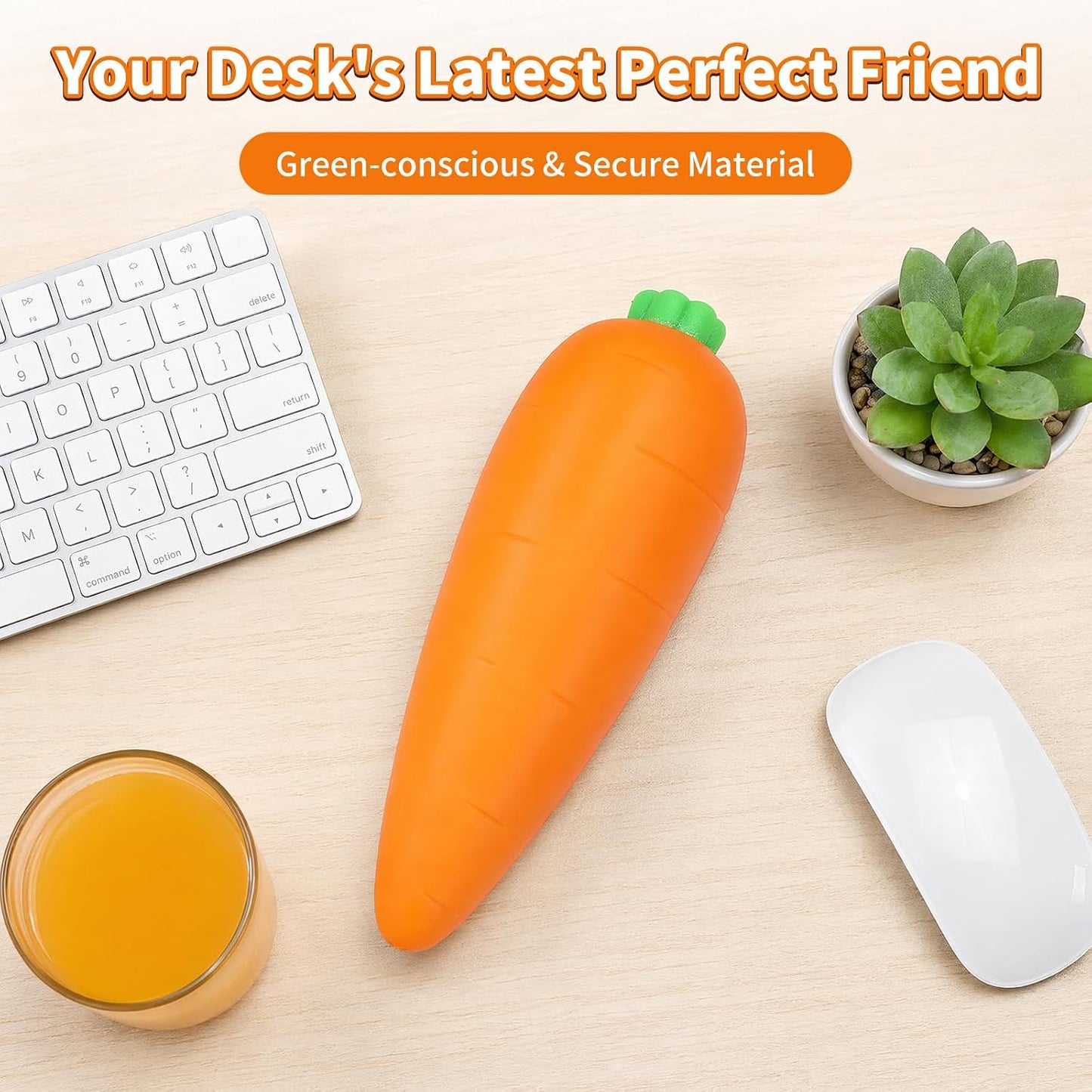 Carrot Squeeze Toys, Big Slow Rising Stress Ball Squeeze Toy, Stress and Anxiety, Party Favor, Desktop Decoration