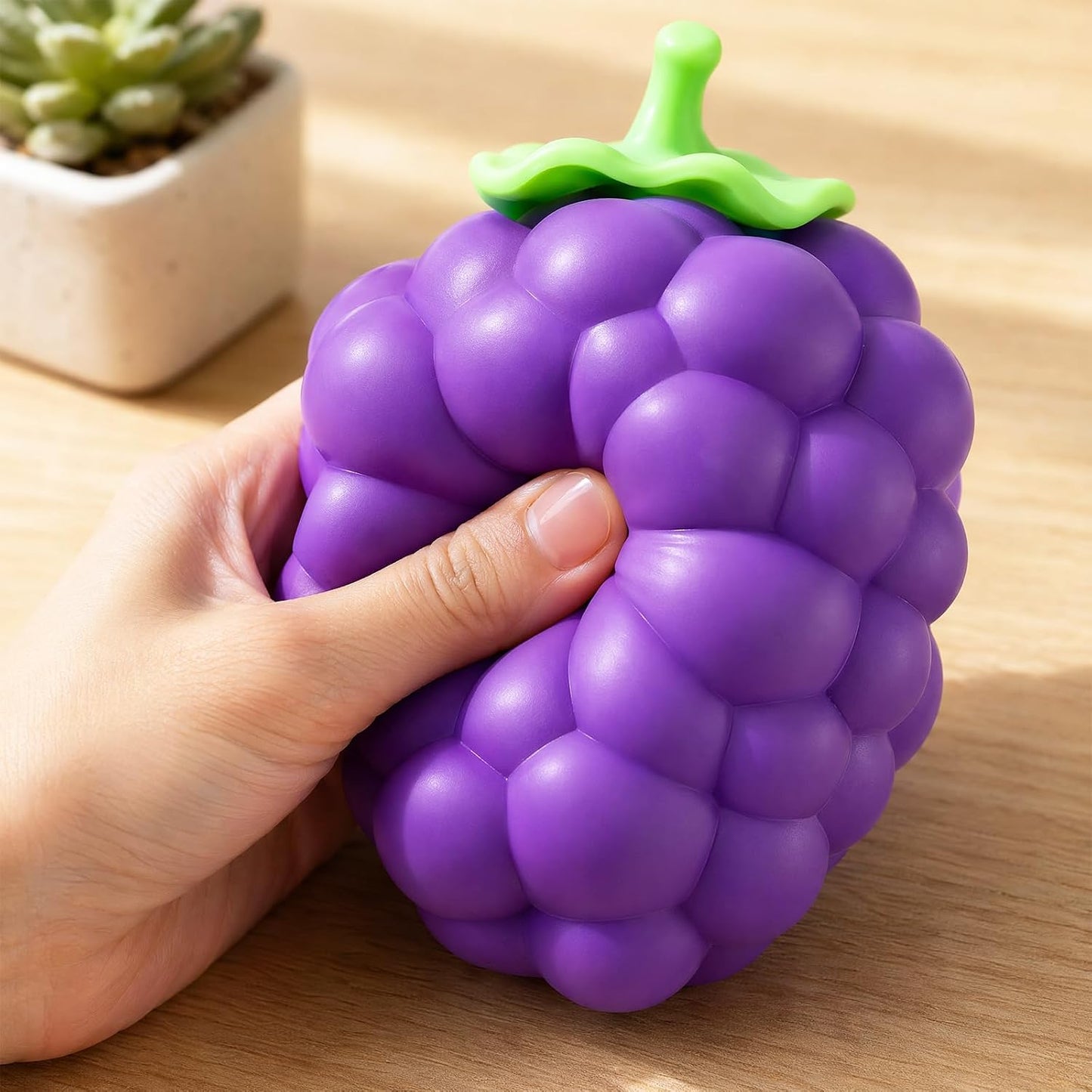Grapes Squeeze Toys, Big Slow Rising Stress Ball Squeeze Toy, Stress and Anxiety, Party Favor, Desktop Decoration