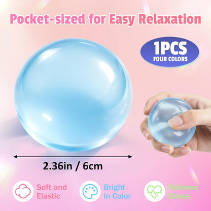 Coconut Oil Squishy, Coconut Oil Stress Ball, Slow Rising Squeeze Luck Squishies, Sensory Fidget Oil Ball Toy for Kids and Adults Party Favors Birthday Gift (Blue)