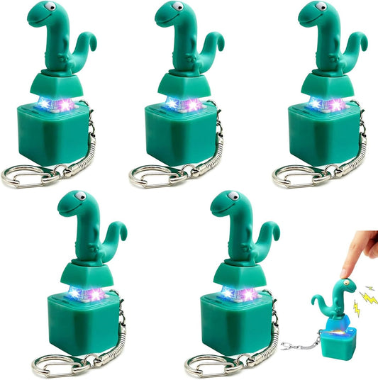 5PCS Lizard Fidget Keychain Clicker Toys, Rechargeable Lizard Button Keychain with Real Keyboard