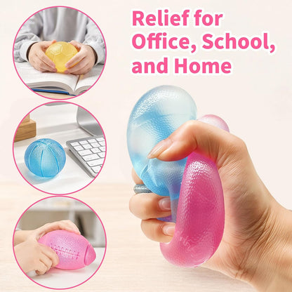 Fidget Toys Stress Balls for Adults - 4Pack Malt Sugar Squishy Fidget Toys, Slow Rise Gel Ball, Stretchy Squeeze Stress Relief Balls for Anxiety/Therapy, Slow-Rise Sensory Toys, Halloween Party Favors