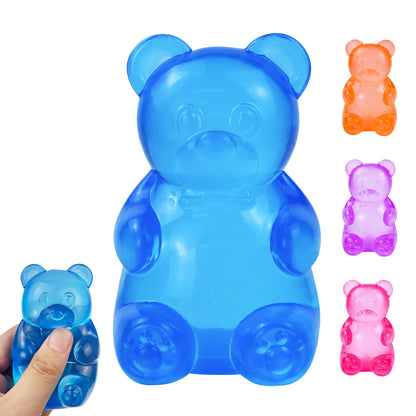 Gummy Bear Squishy, Stress Bear Taba Squishy, Taba Squishy Toys for Kids, Stress Balls Valentines Day Gifts Birthday Gifts Party Favors-Rosy