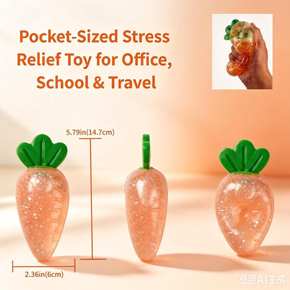 Carrot Sensory Fidget Toys, Stress Balls for Adults Slow Rise Squishy Sugar Ball, Party Favors Stress Relief Toy for Office, School, Travel, Easter Basket Stuffers