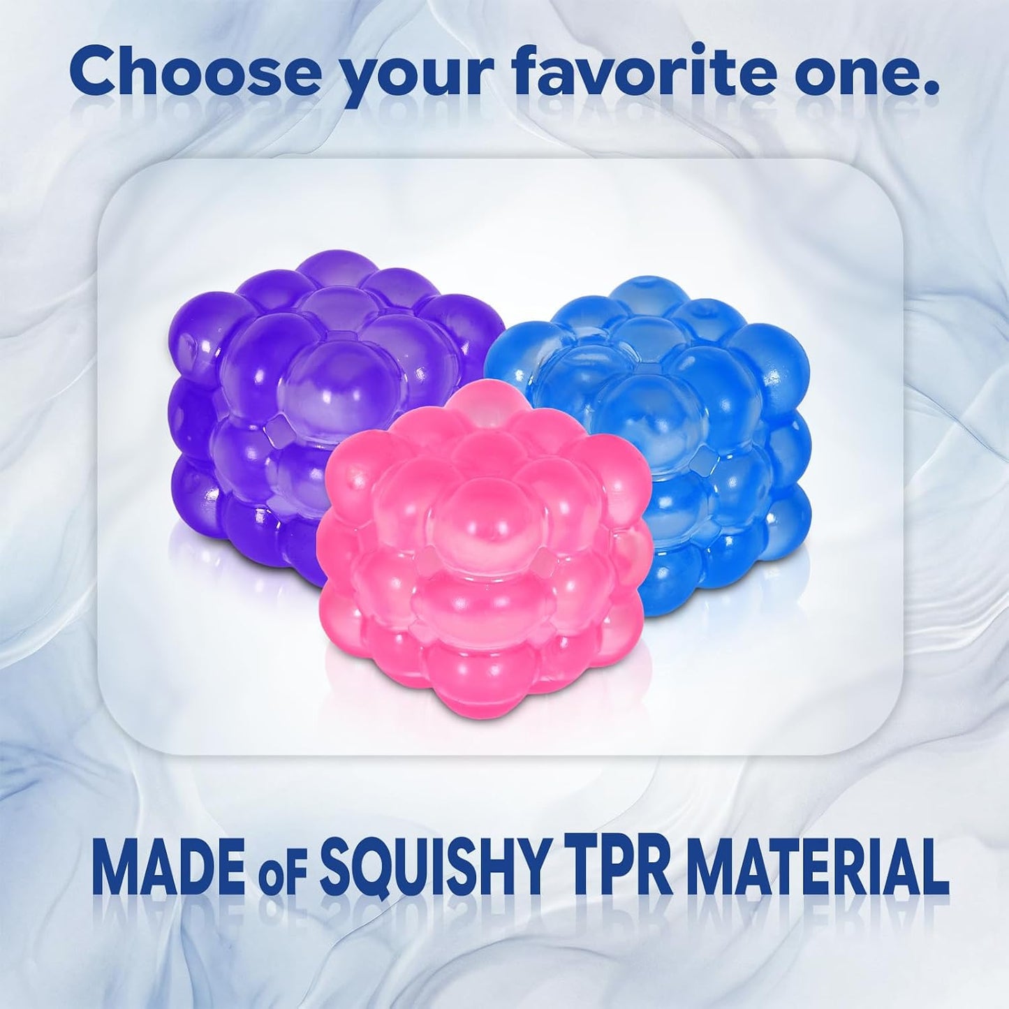 Squishy Cube Stress Toy – 1.77 in / 4.5 cm Smooth Squeeze Cube Fidget Toy for Kids & Adults, Sensory Stress Relief Toy for Focus, Soft Handheld Desk Fidget (Purple)