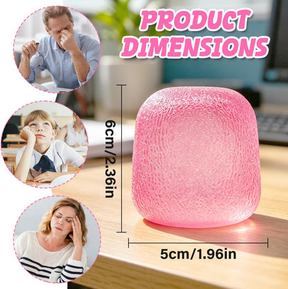 Squishy Fidget Toys, Stress Relief Squeeze Sensory Balls, Stress Relief Toys for Kids and Adults, Sugar Balls for Classroom Prize Favors, Anxiety Relief Party Favors Gifts for Girls & Boys (Pink)