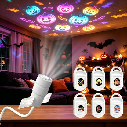 Halloween Christmas Projector Night Light, 2-in-1 Multicolour Night Light