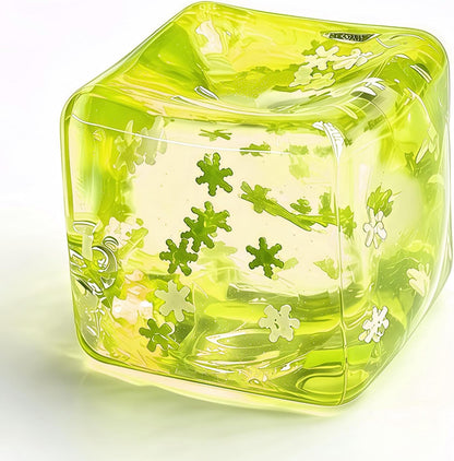 Stress Balls for Adults, Stress Cube Fidget Toys, Enhanced Grip Strength Squeeze Toys, Valentines, Easter, Party Favors, Square Shape Stress Cube Stress Toys for Adult ( Yellow)
