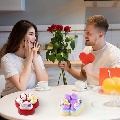 Gytera 2pcs Valentines Love Cat Paw Squishies Squeeze Toys, Fidget Sensory Toys for Kids with Autism Party Favors for Kids Valentines Day Gifts for Him Her