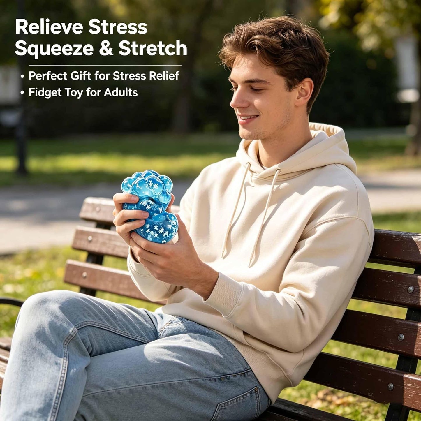 Stress Balls for Adults, Soft Cube Fidget Squeeze Toys, Hand Grip Strength Trainer, Anxiety Relief Sensory Toys for Office, Desk, Square Shape Stress Cube Stress Relief Toys ﻿