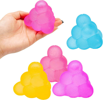 4PCS Candy Kneading Stress, Frosted Triangle Ice Cube Squishy Toy, Soft Sensory Squishy Toys for Anxiety and Focus for Kids Youth Adults