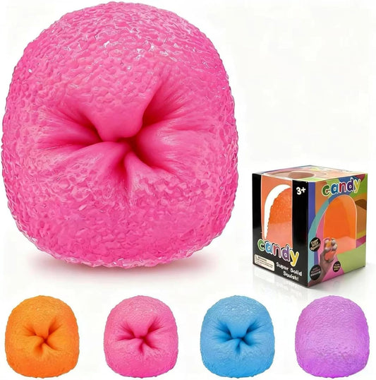 4PCS Stress Balls, Squishy Fidget Toys Stress Adults, Super Solid Squeeze Ball, Sensory for Stress Relief, Birthday, Easter Basket Stuffers