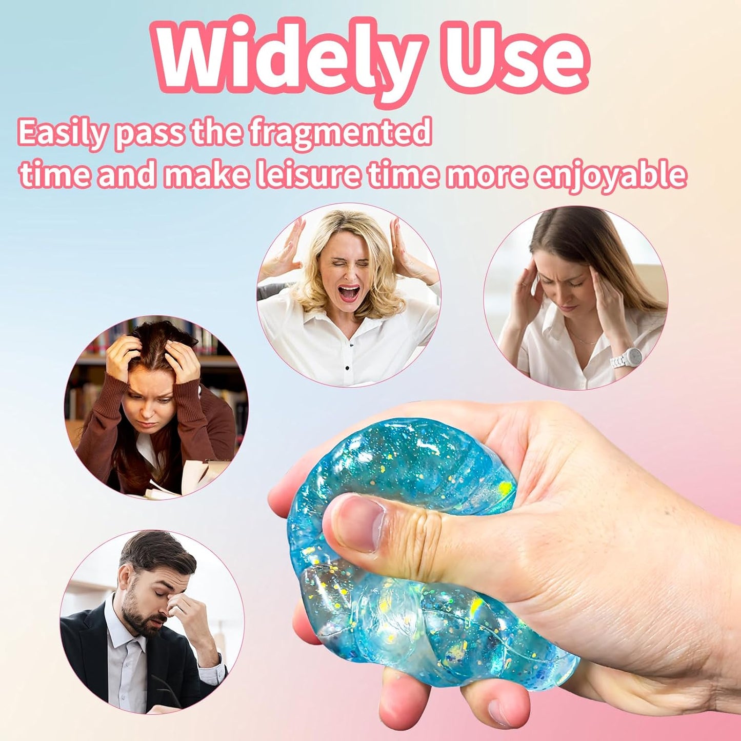 4Pcs Squeeze Toys, Stress Balls, Seashells Fidget Toys Adults, Soft & Elastic, Office and Home, Stress Balls for Adults, Christmas, Party Favors, Stocking Stuffers