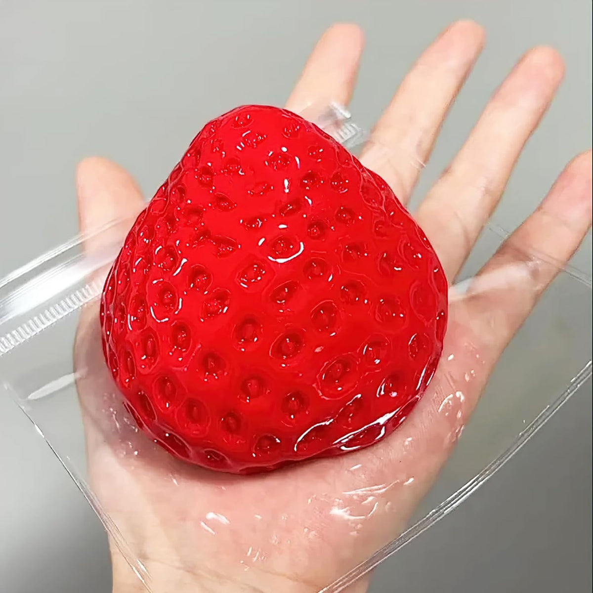 3 Packs Big Strawberry Squishy Fidget Toys Adults, Ultra Soft Sticky Stress Relief Toys for Kids, Sensory Toys for Kids with Autism, Birthday Gift Kids Toys for Boys Girls