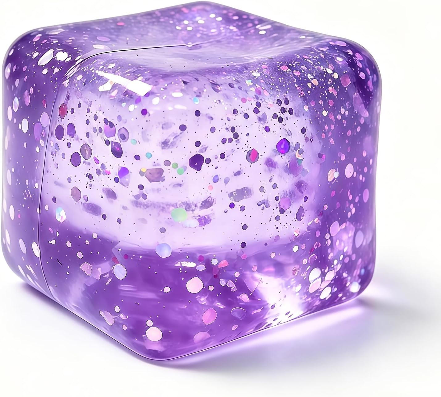 Stress Balls Fidget Toys, Stress Cube Slow Rising, Square Shape Squeeze Toys for Adults, Classroom Prizes, Christmas, Party Favors, Stocking Stuffers (Purple)